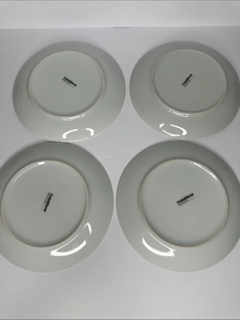 Crate&Barrel Floral Dessert Plates in Green, Purple, Pink, Teal - Set of 4